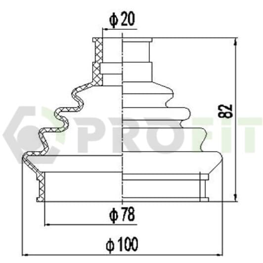 27100029xlb Profit Пильник ШРКШ гумовий + змазка