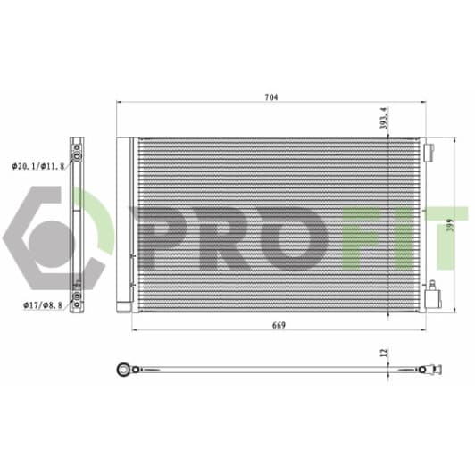 17700381 Profit Радіатор кондиціонера