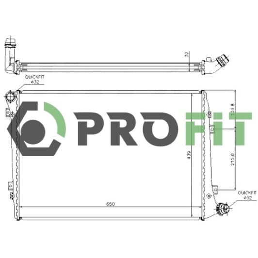 17400007 Profit Радіатор охолодження двигуна