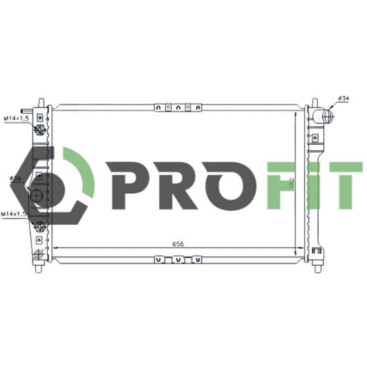 17400101 Profit Радіатор охолодження двигуна