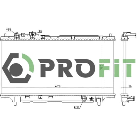 17400223 Profit Радиатор охлаждения двигателя для Mazda 323