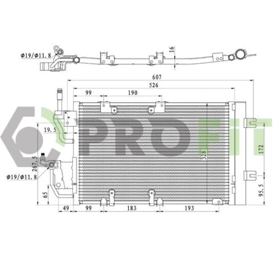 17700373 Profit Радиатор кондиционера