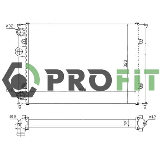 17400014 Profit Радиатор охлаждения двигателя