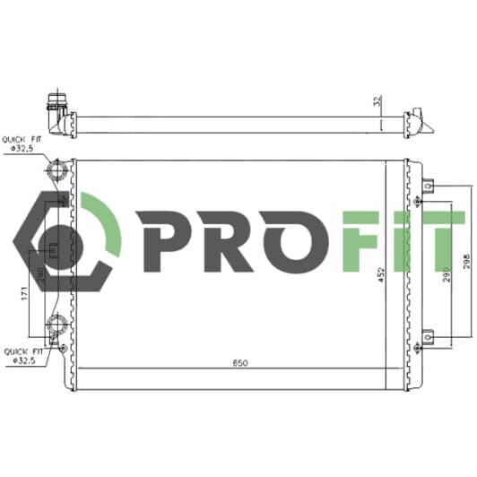 17400013 Profit Радіатор охолодження двигуна