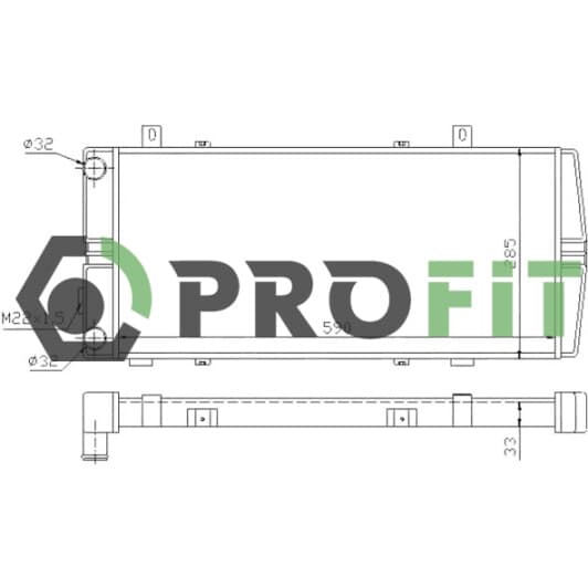 17400018 Profit Радіатор охолодження двигуна для Skoda Felicia