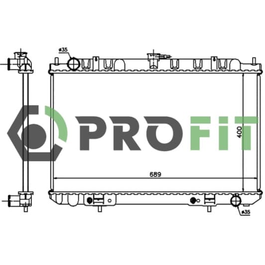 17400257 Profit Радіатор охолодження двигуна