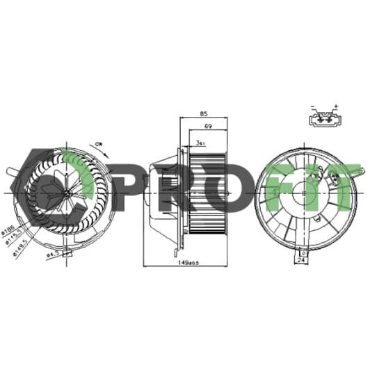 18600003 Profit Вентилятор салона