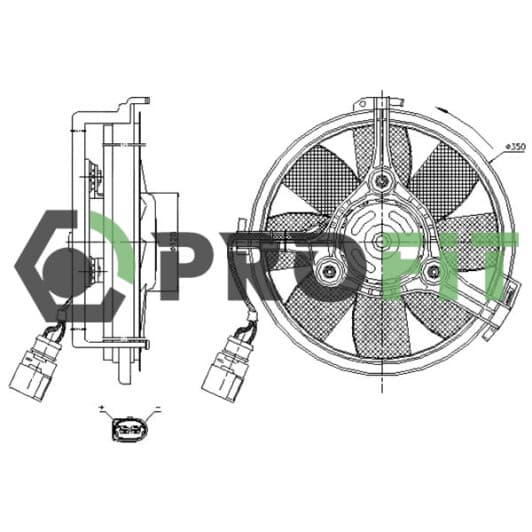 18500004 Profit Вентилятор системы охлаждения двигателя