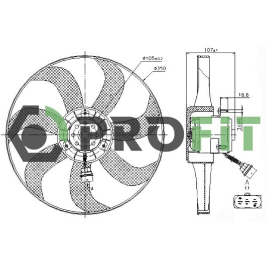 18500007 Profit Вентилятор системы охлаждения двигателя