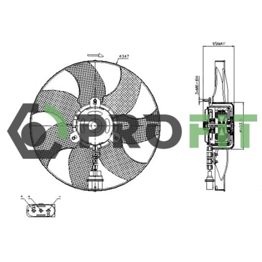 18500005 Profit Вентилятор системи охолодження двигуна