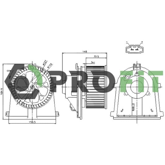 18600002 Profit Вентилятор салону