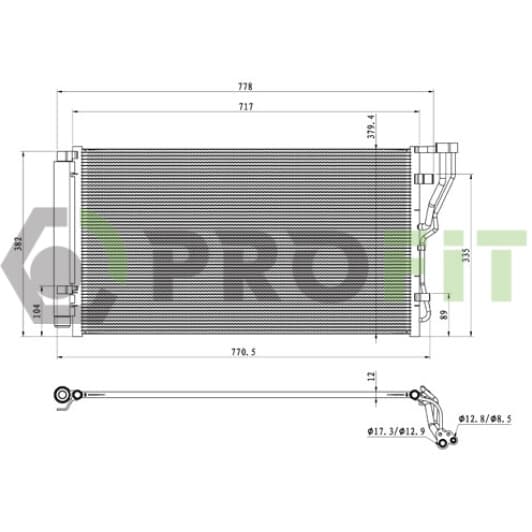 17700147 Profit Радіатор кондиціонера
