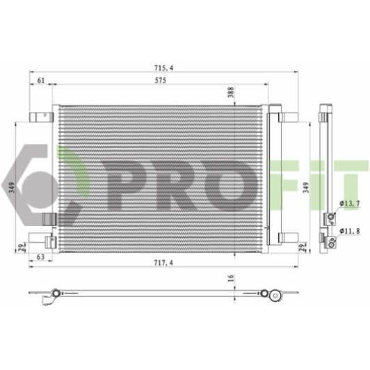 17400031 Profit Радиатор кондиционера