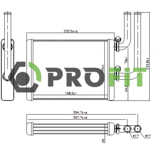 17600827 Profit Радиатор печки