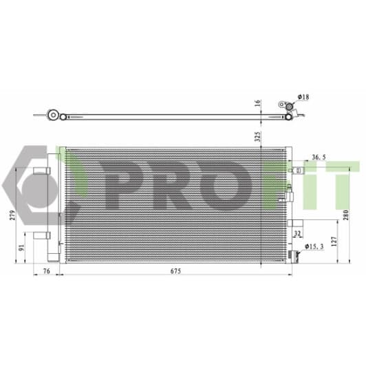 17700023 Profit Радиатор кондиционера