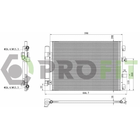 17700438 Profit Радіатор кондиціонера
