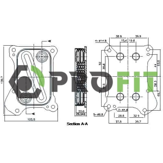 17450005 Profit Оливний радіатор двигуна