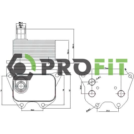 17450032 Profit Оливний радіатор двигуна