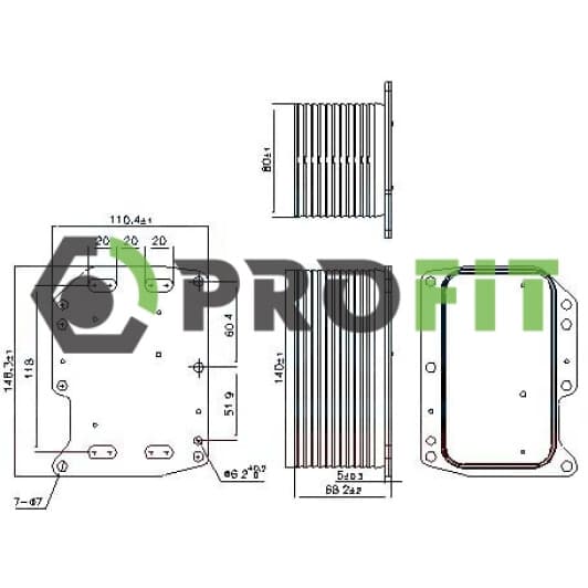 17450073 Profit Оливний радіатор двигуна