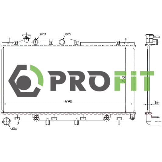 17400356 Profit Радіатор охолодження двигуна