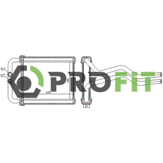17600145 Profit Радиатор печки для Hyundai Santa Fe