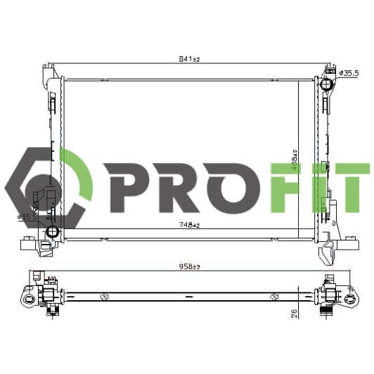 17400091 Profit Радіатор охолодження двигуна