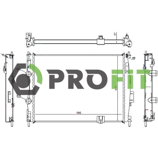 17400267 Profit Радиатор охлаждения двигателя для Nissan Qashqai