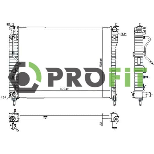 17400393 Profit Радіатор охолодження двигуна