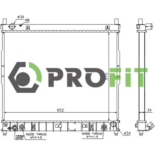 17400611 Profit Радіатор охолодження двигуна