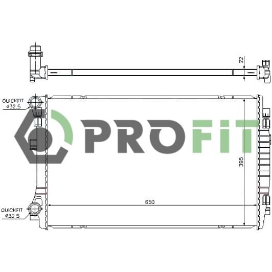 17400037 Profit Радиатор охлаждения двигателя