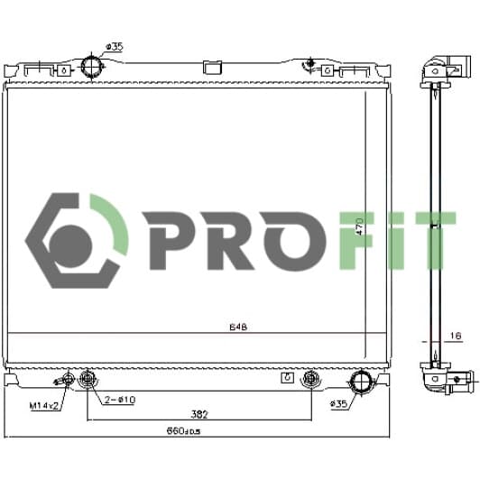 17400160 Profit Радиатор охлаждения двигателя для Kia Sorento