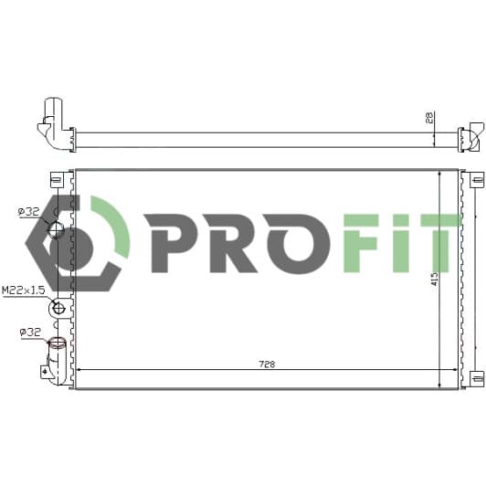 17400193 Profit Радіатор охолодження двигуна