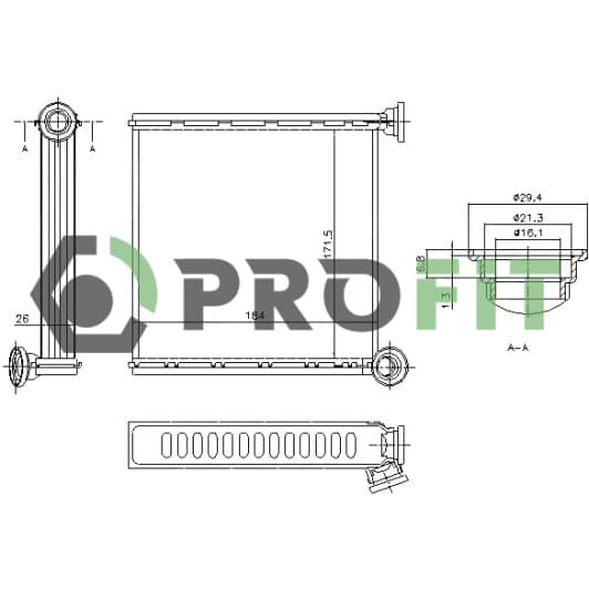 17600012 Profit Радіатор пічки