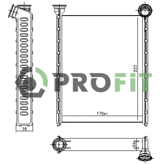 17600095 Profit Радіатор пічки