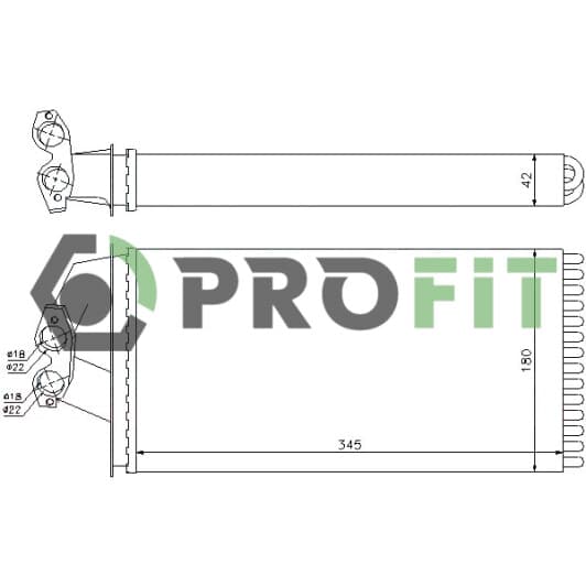 17600309 Profit Радиатор печки