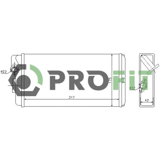 17600310 Profit Радіатор пічки для Mercedes Vario