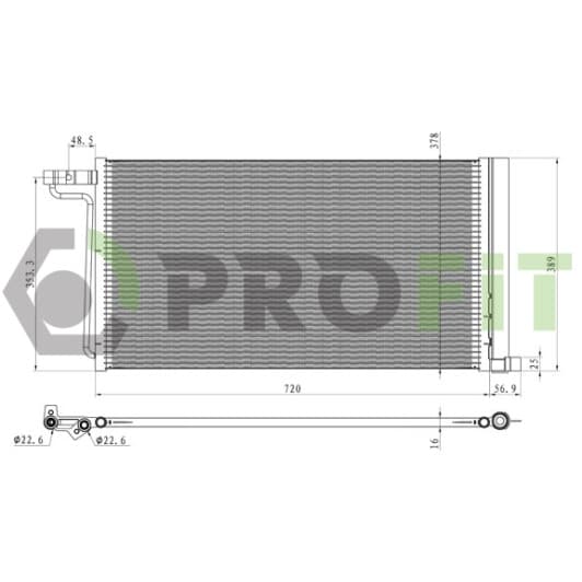 17700437 Profit Радиатор кондиционера