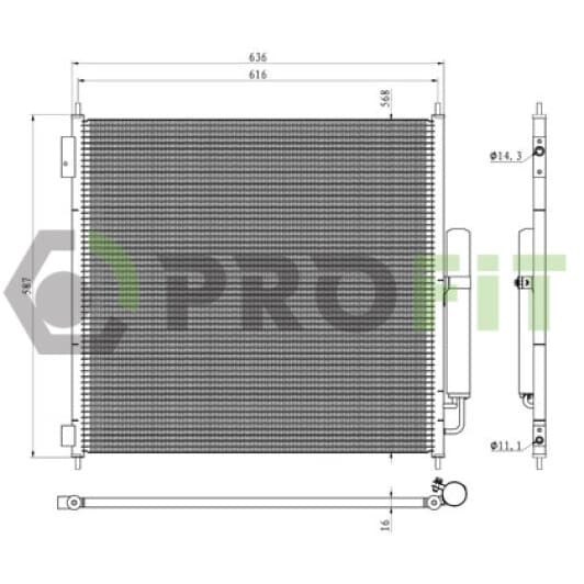 17700503 Profit Радіатор кондиціонера