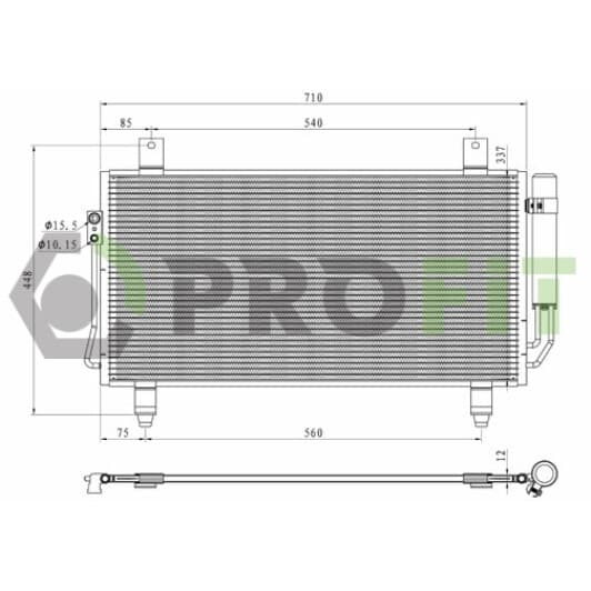 17700272 Profit Радиатор кондиционера для Mitsubishi Outlander