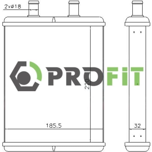 17600099 Profit Радіатор пічки