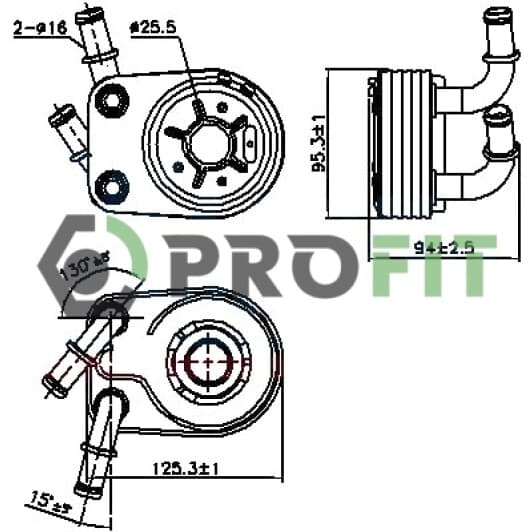 17450029 Profit Оливний радіатор двигуна