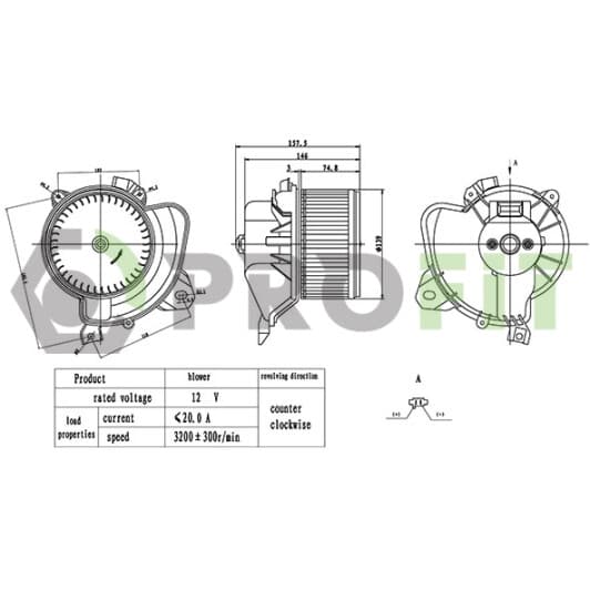18600061 Profit Вентилятор салону