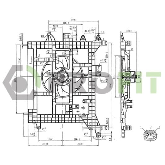 18500070 Profit Вентилятор системы охлаждения двигателя