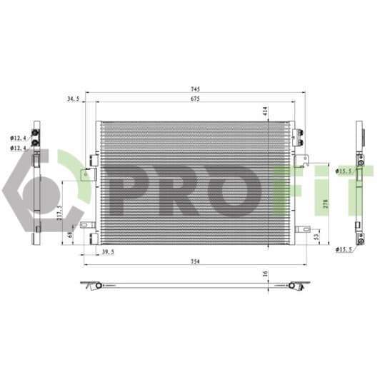 17700501 Profit Радиатор кондиционера