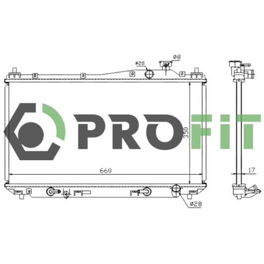 17400205 Profit Радіатор охолодження двигуна для Honda Civic