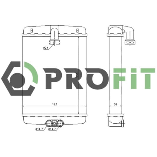 17600300 Profit Радіатор пічки