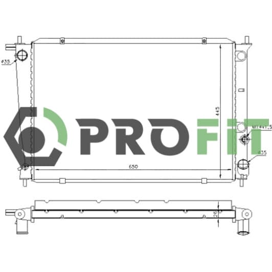 17400146 Profit Радіатор охолодження двигуна для Hyundai H-1