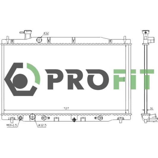 17400204 Profit Радіатор охолодження двигуна для Honda CR-V