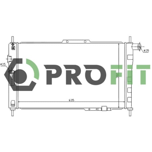17400100 Profit Радіатор охолодження двигуна для Daewoo Espero