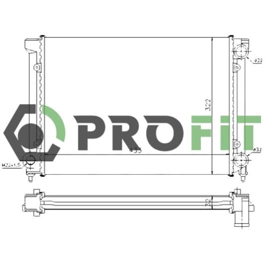 17400015 Profit Радіатор охолодження двигуна для Volkswagen Passat